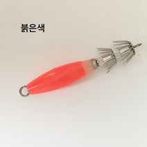 오징어 갈고리 양산바늘식 문어 미끼 바다낚시 이소낚시 루아 야광 오징어 하드 미끼, 레드