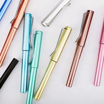 손글씨 캘리그래피 볼펜 알루미늄 스틸만년필 대학생, 7-스틸만년필-스카이