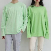 남자 워싱 심플 무지 긴팔 오버핏 티셔츠 19컬러