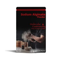 알긴산나트륨 | 비 GMO 비건 100% 식품 등급 잿물 분자 요리법 액체용 역구체화 키트 보조 및 천연 증점제 순수 알긴산 나트륨 분말 4 온스.