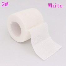 다채로운 운동 테이프 자체 접착 탄성 붕대 Elastoplast 통기성 무릎 손가락 발목 손바닥 스포츠 보호대 애완 동물 4.8m, White_2.5cm X 4.8m
