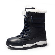 스노우보드 부츠 보드화 스키 겨울 새로운 여성 방수 충격 양털 안감 따뜻한 스노우 보드 방수 미끄럼 방지 중간 튜브 신발, b-컬러 05, 6