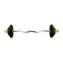 헬스프라자 중량컬바세트 이지바 우레탄 중량원판 바벨컬 25kg 세트, 락조마구리 화이트+추가 중량원판 10kg*2개