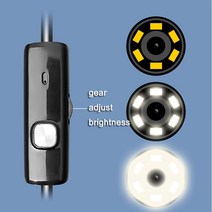 팔로우캠안드로이드 내시경 카메라 Tye-c 마이크로 USB 6 LED IP67 방수 차량 검사 보어스코프 삼성 화, 02 hard wire_02 2m