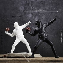 정원소품 조형물 Arsthec banksy 낙서 예술 조각 동상 품 홈 인형 인테리어 액세서리 사무실 룸 선, 중간 기본 x 2