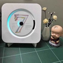 벽걸이 CD플레이어 블루투스 휴대용, 흰색CD플레이어블루투스큰브래킷벽걸이