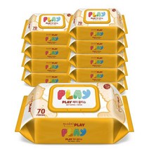[한예지] PLAY 헤이 물티슈 캡형 70매 10팩