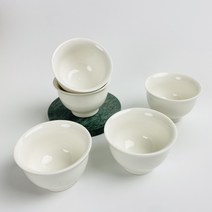 오일장 백자 찻잔 70ml, 아이보리