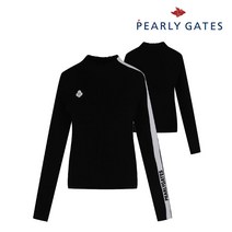 파리게이츠 골프 pearlygatesgolf여성 골지 터틀넥 긴팔 니트 P521A3SR155_BK, 002, BK