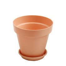 갑조네 아트화분 플라스틱 원형 화분 인테리어 공기정화식물, 아트화분 2호 (살구색)