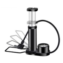 주닉스 자전거 타이어 에어펌프 축구공 농구공 에어매트 공기주입기, 블랙, 1개