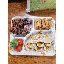 (삐삐네수제간식)소풍김밥도시락세트 강아지간식 무방부제천연간식, 소풍김밥도시락세트