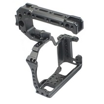 셀프촬영 브이로그 BGNing-알루미늄 카메라 케이지 캐논 EOS M50 M5 dslr용 보호 커버 상단 핸들 포함 빠른 재고 플레이트 콜드 슈 마운트 사진, 05 Handle B Set