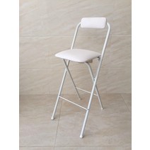 접이식 홈바의자 바스툴 높은 간이 사각 바체어 편한 키높이 낮은 카페 대기 아일랜드 의자, 화이트쿠션(70CM)