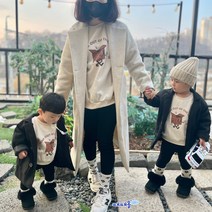 아기옷 엄마 아기 커플룩 베이비 패밀리룩 오픈 박스 맨투맨 시밀러
