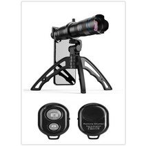 스마트폰 망원 렌즈 휴대폰 APEXELHD 36X 전화 카메라 줌 단안 망원경 셀카 삼각대 스마트폰용 원격 셔터 포함, [03] With tripod Remote, 한개옵션1