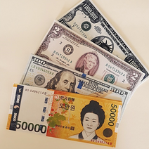 인싸템 남성 남자 골프 내기 달러 신사임당 지폐 지갑, 행운의 2달러