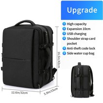 이발 미용가방 배낭 스타일링 출장 메이크업MOYYI 비즈니스 여행 더블 컴파트먼트 USB 충전 배낭 15.6 인치 노트북 배낭을위한 독특한 디지털 가방이있는 다층