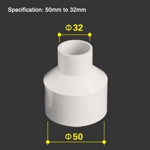 해외 내부 50mm ~ 32406375mm PVC 감속기 어댑터 진공 청소기 액세서리 호스 어댑터 정원 관개 피팅 PR, 50-32mm, One Size