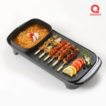 [퀸나] 멀티 전기 그릴 QNGR-2000B [2in1/구이/냄비요리/가정용/집들이선물]