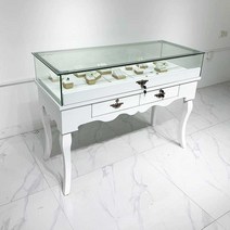 액세서리 장식장 레트로 유리 엔틱 진열대 진열장, 120x40x90
