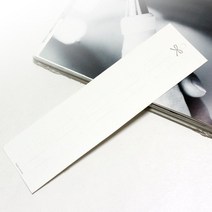100장 포장용 종이카드 핀카드 악세사리 종이카드 악세사리진열용 종이카드 모음 (총 9종) - 100장 묶음, 3. 화이트 리본 종이카드-대