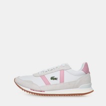 라코스테 여성용 파트너레트로 자파틸 스니커즈 743SFA0051 화이트핑크