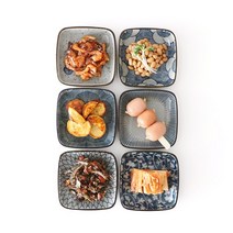 오반자이 6가지 디자인의 올드패션 사각접시, 6. 올드패션사각접시[꽃비1p]