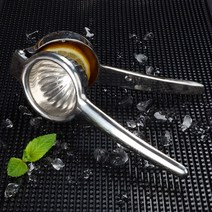 칵테일만들기 조주사 술 전통주 폭탄주 제조기 레몬 주스 압착기 과일 과즙 짜는기구 핸드 프레스 시트러스 오렌지 스테인레스 스틸 수동 레몬 압착기 레몬 과즙 짜는기구 바 도구, 없음