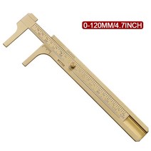 디지털 버니어 캘리퍼스 두께측정 미니 황동 스케일 10cm 15cm 18cm 120mm 슬라이딩 게이지 버니어 캘리퍼스 눈금자 레트로 반원 각도기 포켓 측정 도구, 08 8