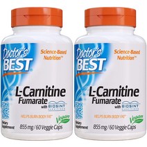 닥터스베스트 Doctors Best L-Carnitine Fumarate Biosint Carnitines 닥터스 베스트 엘 카르니틴 푸마르산 855mg 60정 2병, x, 1개