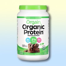올게인 오가닉 프로틴 식물성 단백질 파우더 크리미 초콜릿 퍼지 920g, 바닐라빈
