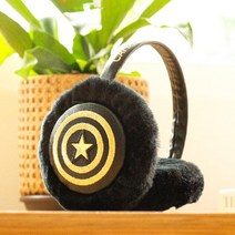 패션 겨울 아이템 마블 캡틴아메리카 블랙 귀마개 MV0602 털귀마개
