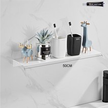 욕실젠다이 젠다이 30-50cm 블랙 화이트 골드 욕실 스토리지 랙 샴푸 화장품 선반 벽걸이 형 샤워 선반 홈 액세서리 욕실선반 7, 화이트 50cm