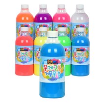 [키즈맘아트] 뭉게구름 거품물감 1000ml 낱색 (리필), 형광 분홍