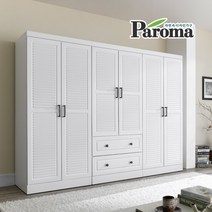 파로마 루이즈 올갤러리 이불장 + 투서랍장 + 옷장, 화이트