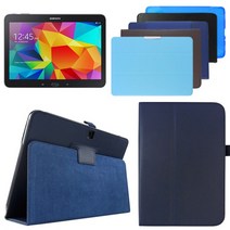 더조은셀러 갤럭시탭4 10.1 전용 케이스 T530, 가죽 케이스, 블루