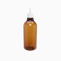 500ml 공병/DN500 뾰족캡, 갈색용기/흰색캡