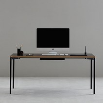 데스커 1600x700 컴퓨터 책상 DSAD116D, 상판-모던아카시아/다리-블랙