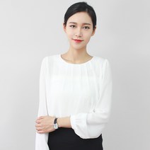 플라잉걸 면접블라우스 라운드넥블라우스 쉬폰블라우스