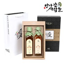 방앗간 사람들 국산 참기름 들기름 생들기름 선물세트, 국산 참기름300ml+들기름300ml, 2병선물박스