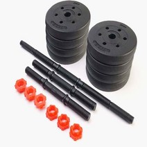 마인코리아 국산 조립아령덤벨세트, 2.5kg*10개 아령봉2개+덤벨봉1개 블랙, 28kg