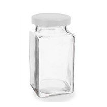 글라스락 허브러그사각 대 300g(250ml) 유리용기, 250ml, 화이트