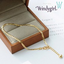 루이비쥬 2mm사다리체인14K팔찌
