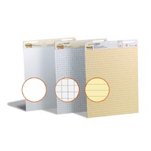 3M 이젤패드 3종 566 슈퍼스티키 월패드 일반 포스트잇, 노랑줄무늬, 한 세트