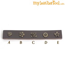 가죽공예 - 꽃 모양의 리벳 (콘초) 발길이 9mm *10개한세트*, C, 형