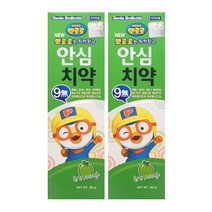 뽀로로 안심 치약, 천연사과향, 2개, 80g