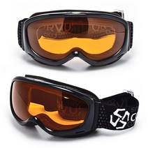 [kco고글] <한정특가> 안경착용가능 안경병용 스키 보드 고글 CV-613, 블랙