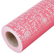 문구조아 B07.전통한글 종이롤 포장지, $FW3_B07.전통한글:종이롤_핑크, 1ROLL