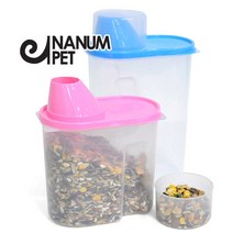 나눔펫 애견애묘 심플 사료보관통, 심플 사료보관통(블루), 1KG